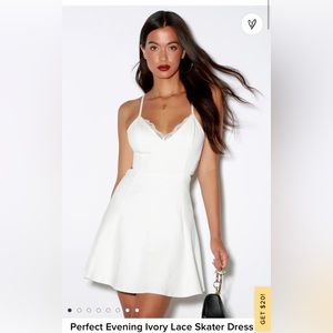 white lulus skater dress size small